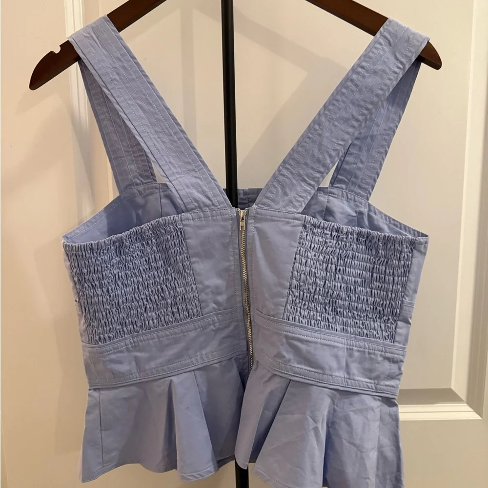 Sophie Rue Light Blue Peplum Blouse - Picture 3 of 3